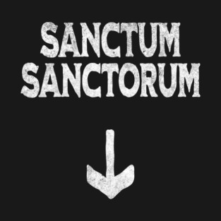 Funny Sanctum Sanctorum design with a down arrow T-Shirt