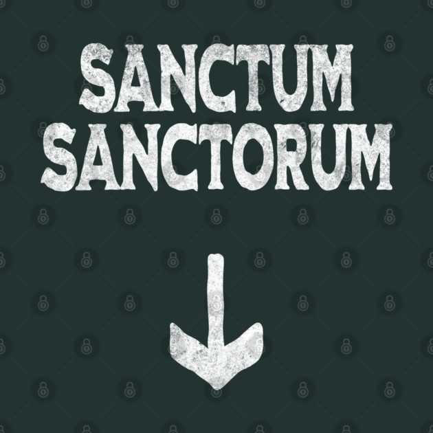 Funny Sanctum Sanctorum design with a down arrow by Luxinda