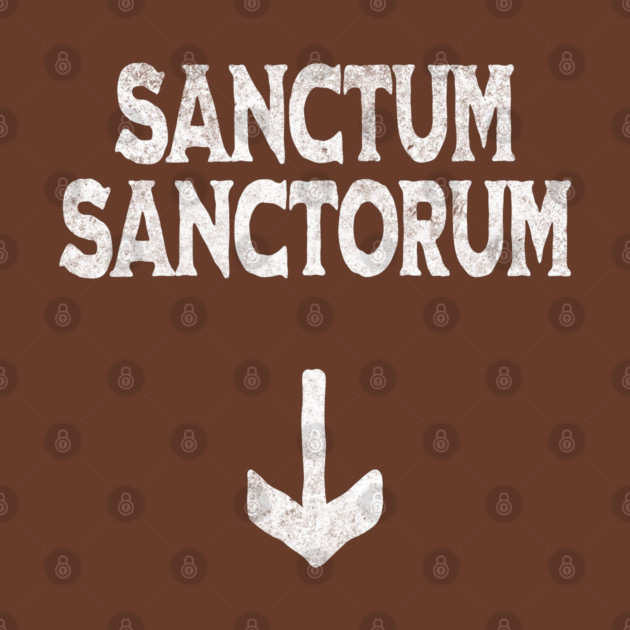 Funny Sanctum Sanctorum design with a down arrow by Luxinda