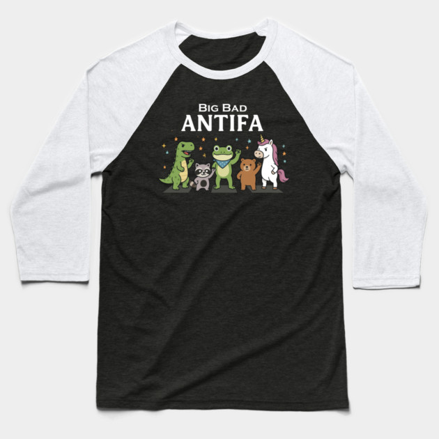 Big Bad ANTIFA Baseball T-Shirt by Charles's Store 8