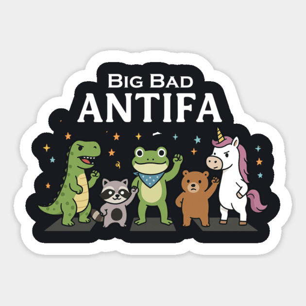 Big Bad ANTIFA Sticker by Charles's Store 8