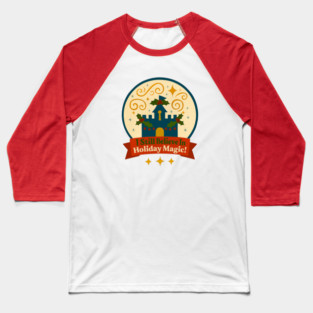 I Still Believe in Holiday Magic Snowglobe Baseball T-Shirt