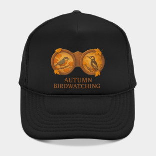 Autumn Birdwatching Binoculars – Nuthatch & Woodpecker Fall Scene Hat