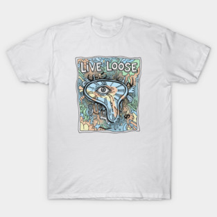 LIVE LOOSE – Jim Mahfood Inspired Street Art Comic Style Design T-Shirt