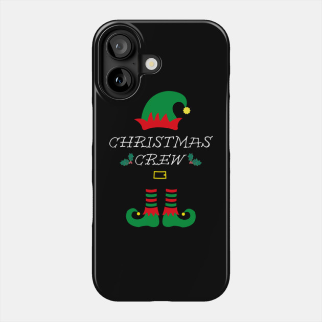 Christmas Crew Elf Hat and Shoes Phone Case by Creatifly Graphic Tees