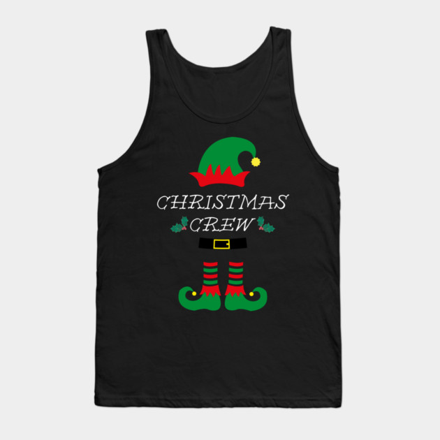 Christmas Crew Elf Hat and Shoes Tank Top by Creatifly Graphic Tees