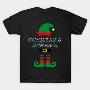 Christmas Crew Elf Hat and Shoes T-Shirt