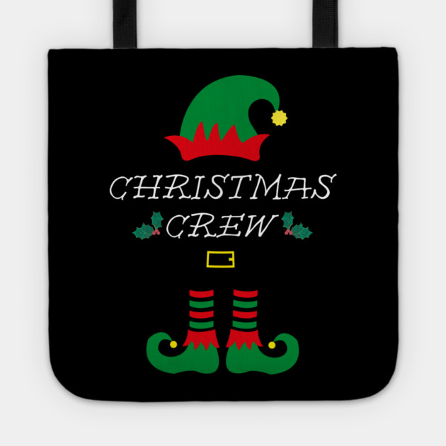 Christmas Crew Elf Hat and Shoes Tote by Creatifly Graphic Tees