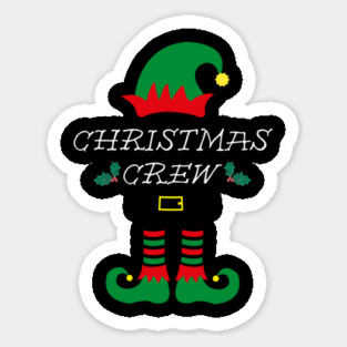Christmas Crew Elf Hat and Shoes Sticker