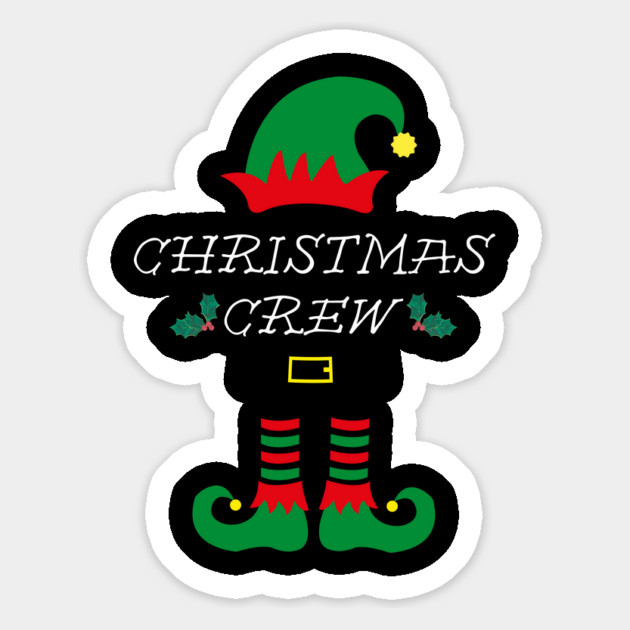Christmas Crew Elf Hat and Shoes Magnet by Creatifly Graphic Tees