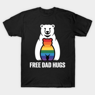 Gay Pride LGBT Rainbow Fathers Day T-Shirt