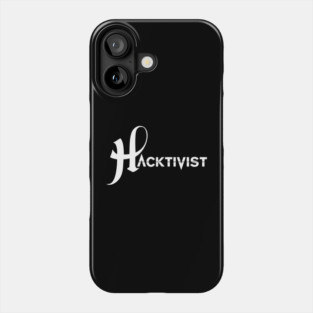 Hacktivist Band White Logo Phone Case