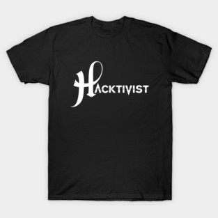 Hacktivist Band White Logo T-Shirt
