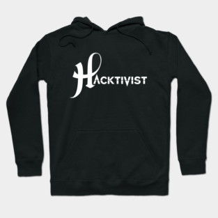 Hacktivist Band White Logo Hoodie