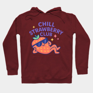 Chill Strawberry Club Shirt | Garden Therapy Collection by Leaf & Lee – Cute Fruitcore Self Care Tee for Plant Moms & Eco Girls Hoodie
