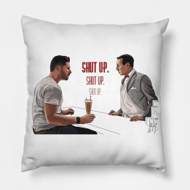 Pee-Wee's Big Holiday: Shut Up Pillow by 51Deesigns