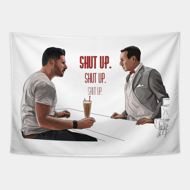 Pee-Wee's Big Holiday: Shut Up Tapestry by 51Deesigns