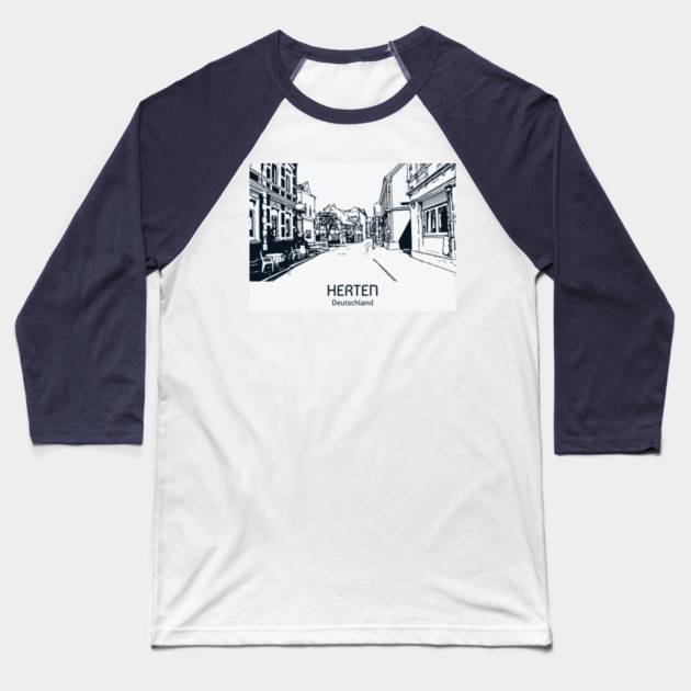Herten - Deutschland Baseball T-Shirt by Lakeric