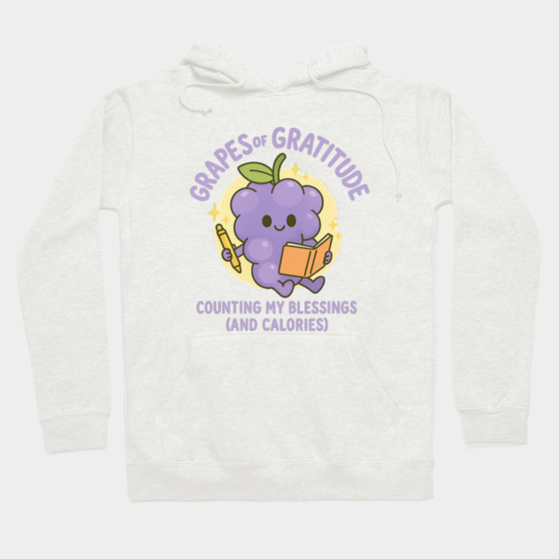 Grapes of Gratitude Shirt | Garden Therapy Collection by Leaf & Lee – Cute Fruitcore Mental Health Tee for Mindful Living & Positive Energy Hoodie by Anne Lee