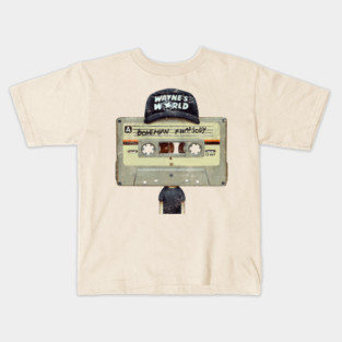 Bohemian Rhapsody Cassette Head || 90s Movie Retro Music Art (Wayne's World) Kids T-Shirt
