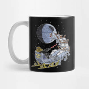 Star Wars Sleigh of the Death Star T-Shirt | Holiday Space Mashup Mug