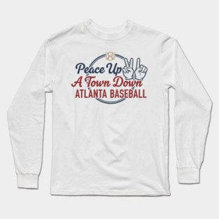 Braves Vintage Peace Up A Town Down Long Sleeve T-Shirt