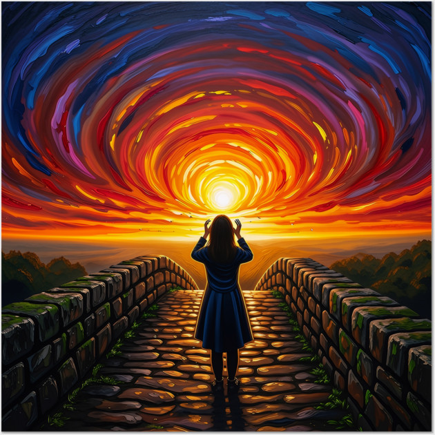 Masterpiece Remix - Munch's Anxiety Wall Art by Marco Pinhal