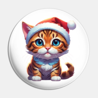 CHRISTMAS BENGAL CAT Pin