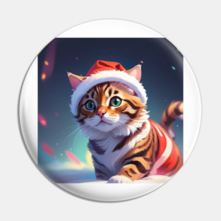 CHRISTMAS BENGAL CAT Pin
