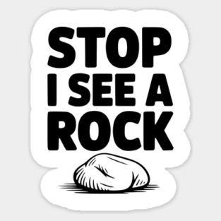 Stop I See a Rock Magnet