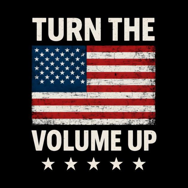 Turn The Volume Up – Grunge Flag Block by ArtistTee ⭐⭐⭐⭐⭐