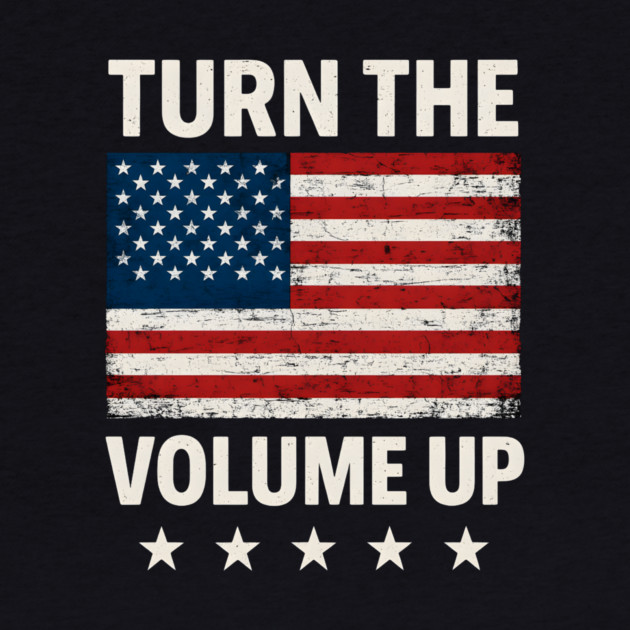 Turn The Volume Up – Grunge Flag Block by ArtistTee ⭐⭐⭐⭐⭐
