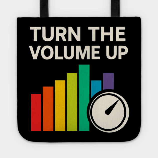 Turn The Volume Up – Color Equalizer & Knob Tote by ArtistTee ⭐⭐⭐⭐⭐