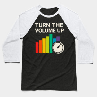 Turn The Volume Up – Color Equalizer & Knob Baseball T-Shirt