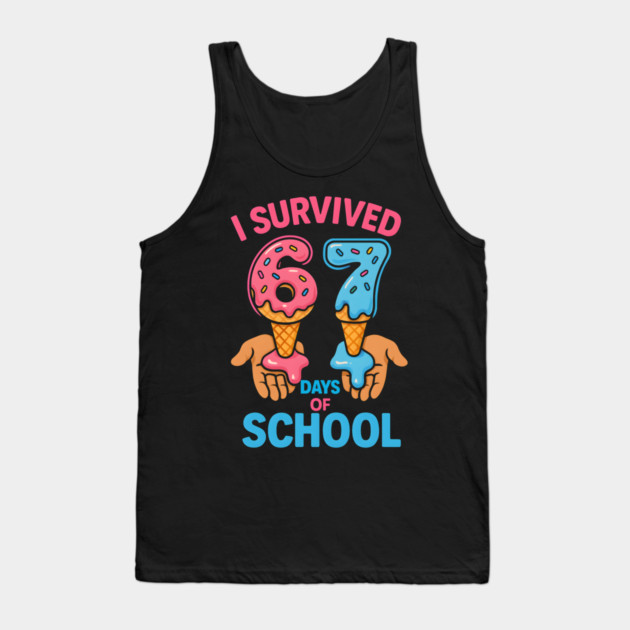 I Survived 67 Days of School – Cones in Hands Tank Top by ArtistTee ⭐⭐⭐⭐⭐