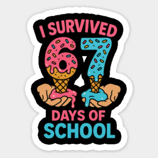 I Survived 67 Days of School – Sprinkles Cones Magnet