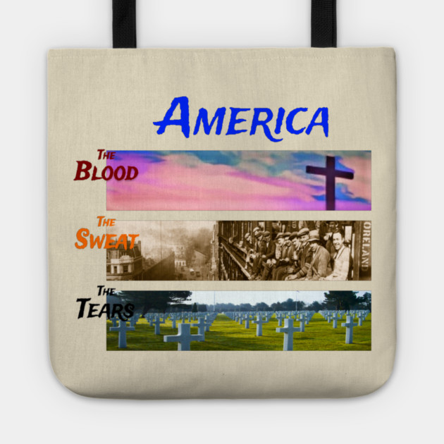 Blood Sweat and Tears Tote by faithfamilyhomedesigns