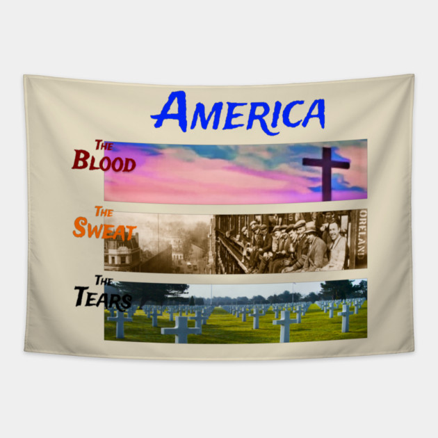 Blood Sweat and Tears Tapestry by faithfamilyhomedesigns