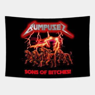 BUMPUSES! Heavy Metal Bloodhounds - A Christmas Story Movie Tapestry