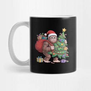 Santa Gorilla with Christmas Tree Mug