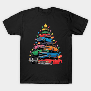 Classic Cars Christmas Tree T-Shirt
