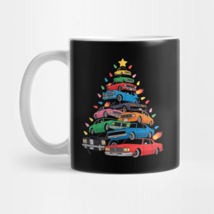 Classic Cars Christmas Tree Mug