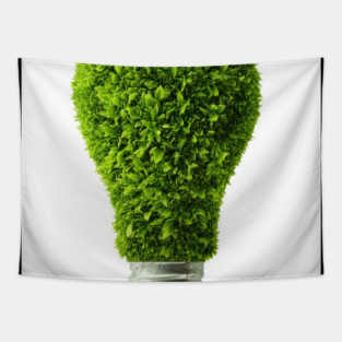 Eco-Friendly Lightbulb Design Tapestry