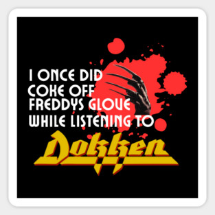 Coke off a glove Sticker