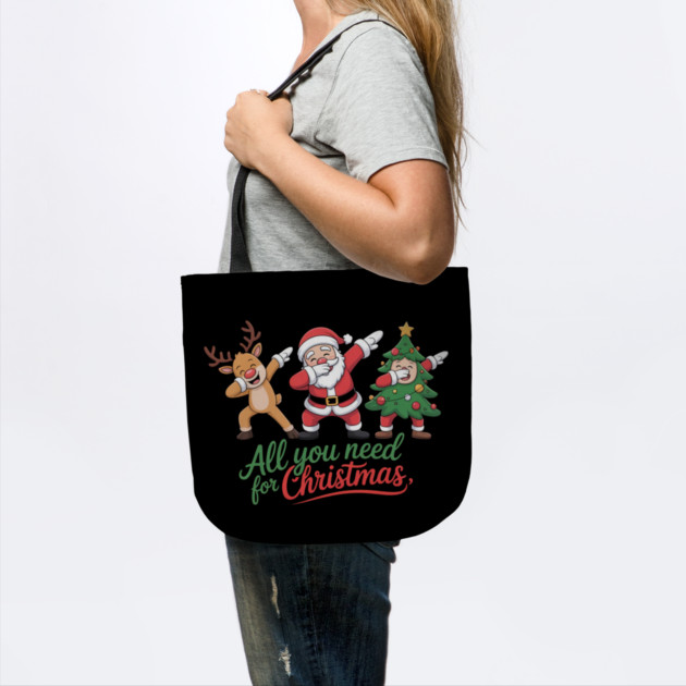 Dabbing Santa Reindeer and Christmas Tree Squad by Creatifly Graphic Tees