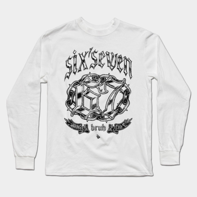 6 7 Long Sleeve T-Shirt by Wrongteeshirt