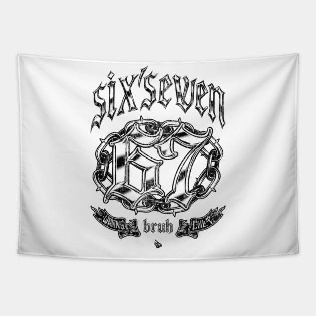 6 7 Tapestry by Wrongteeshirt