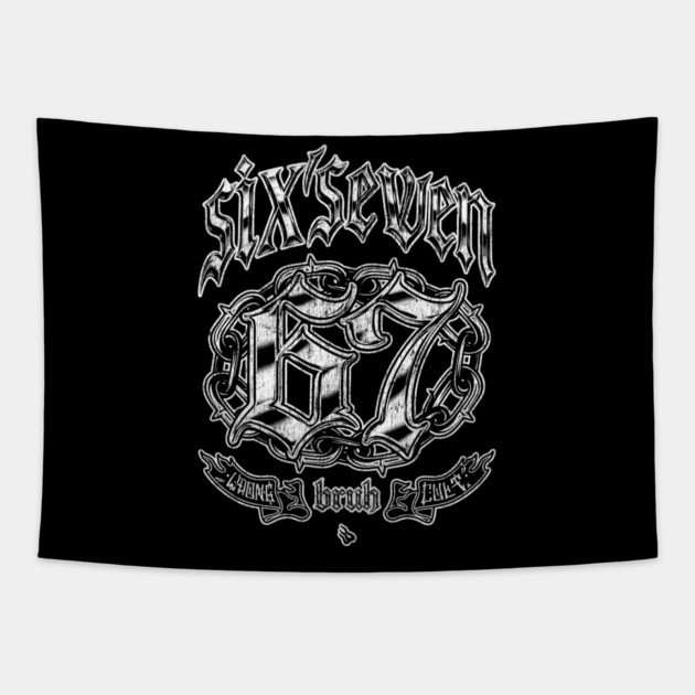 SIX SEVEN Tapestry by Wrongteeshirt