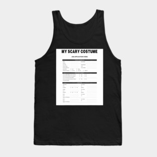 Funny Job Application Scary Tank Top