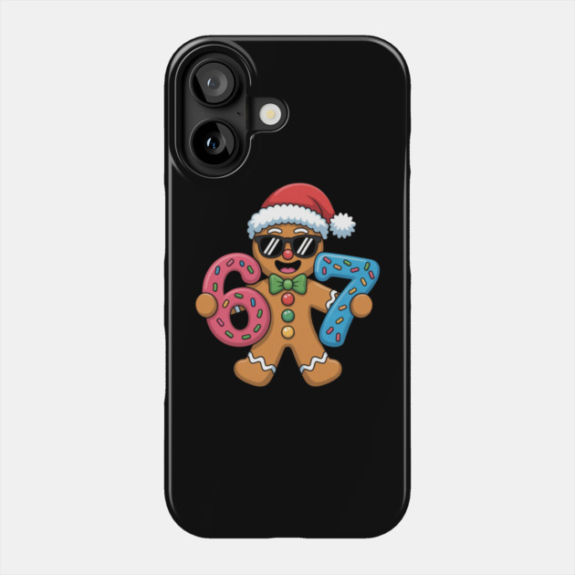 Cool Gingerbread Man Christmas 67 Cookie Phone Case by Creatifly Graphic Tees